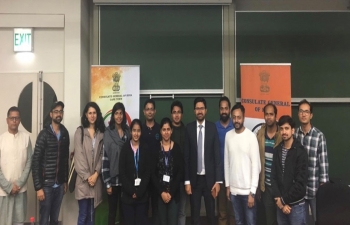 Consul General Abhishek Shukla’s interaction with Indian students in the University of Cape Town