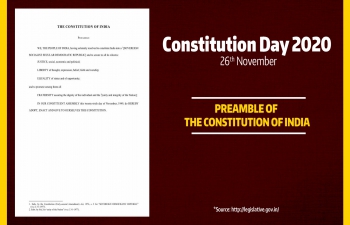 Celebration of Constitution Day of India, 26 November 2020