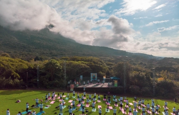 International Day of Yoga 2023 held at Kirstenbosch National Botanical Garden