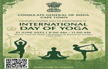 Consul General of India, Cape Town celebrates 11th International Yoga Day on 21 June 2025 at Kirstenbosch Botanical Garden.